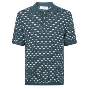 Les Deux Men "Esmay" Shell Knitted Polo Shirt